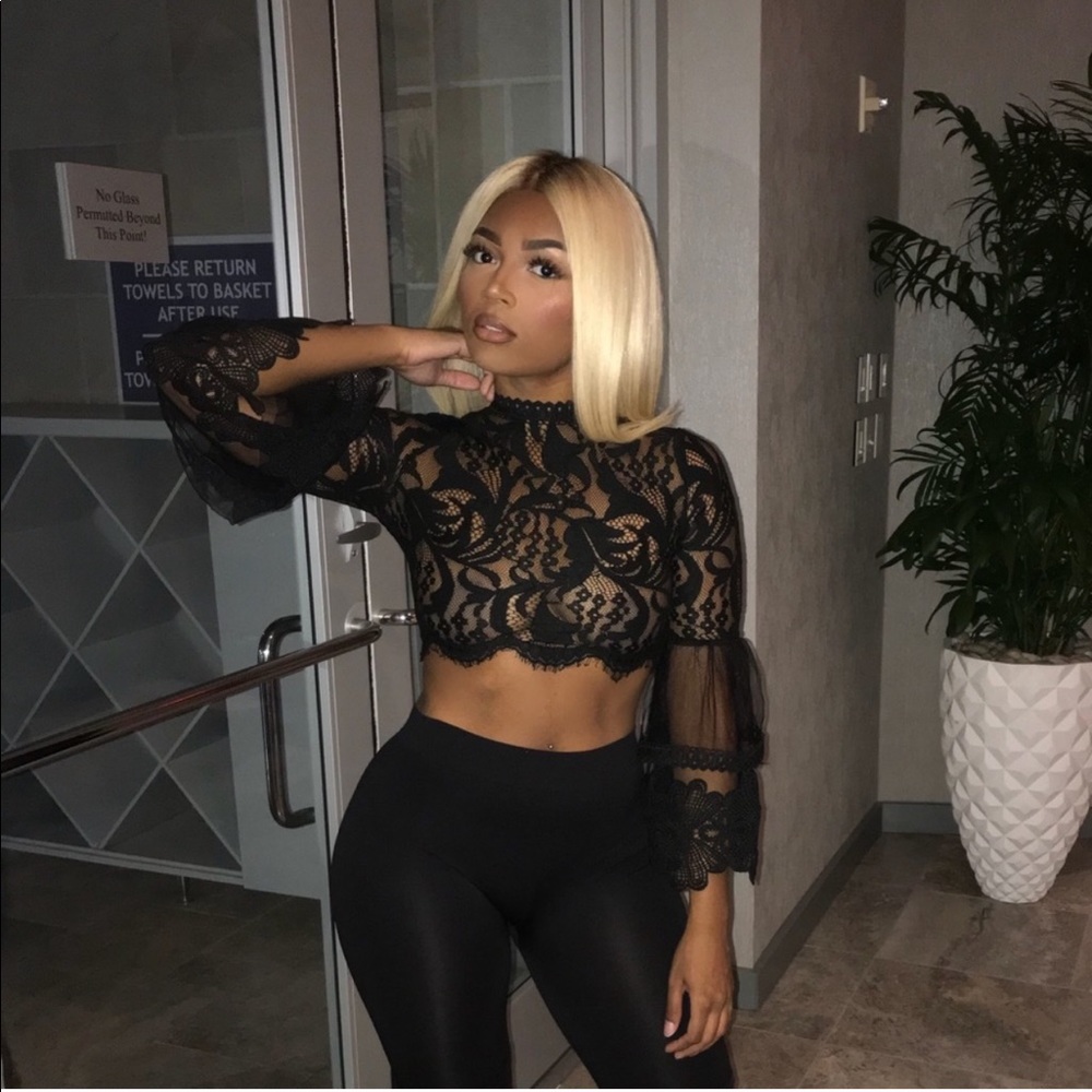 Sheer lace top